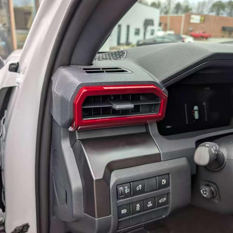 BORUIEN Dark Red Dashboard Air Vent Outlet Cover For Toyota Tacoma 2024 2025 2026 For 4Runner 2025 Up Interior Accessories Center Console Side Frame Decor Trim Cover (Dark Red, Air Vent Cover) - Image 4